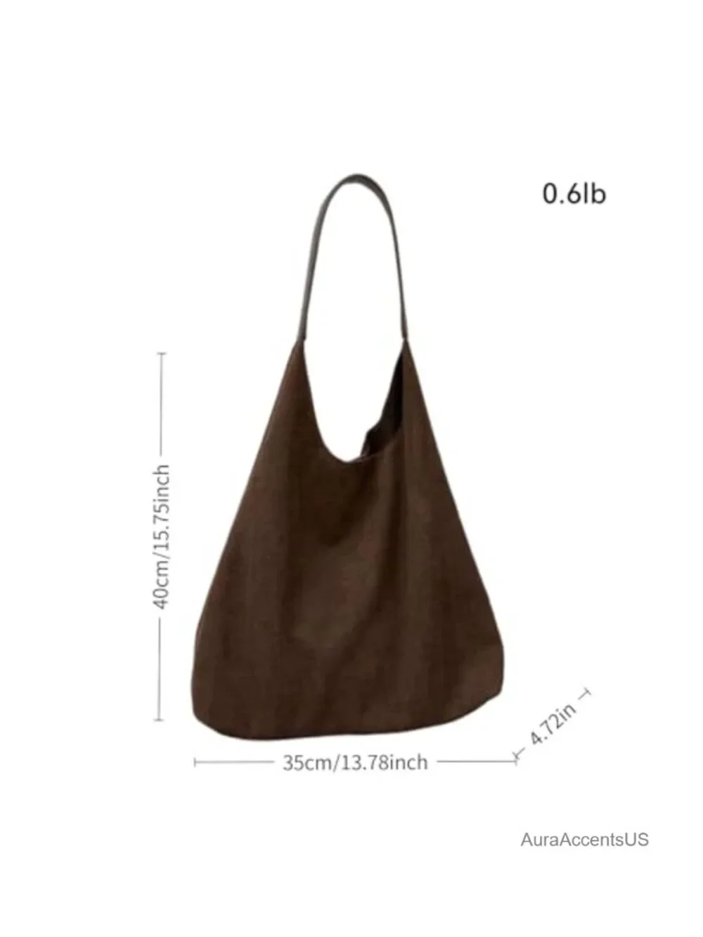 Suede Hobo Bag Women's Tote Shoulder Bag Retro Slouchy Purse